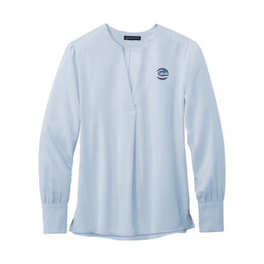 Women’s Brooks Brothers® Open-Neck Satin Blouse