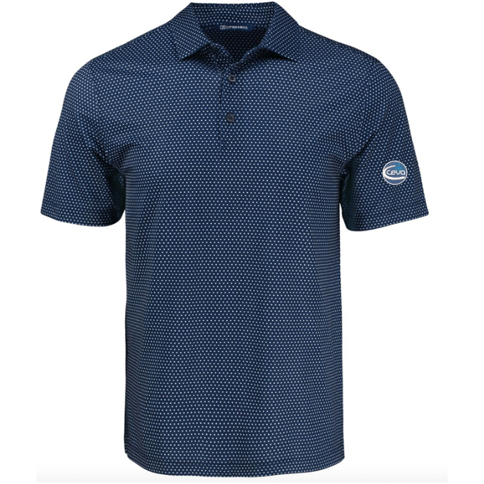 Cutter & Buck Pike Eco Shadow Check Print Recycled Mens Polo