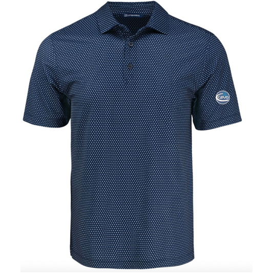 Cutter & Buck Pike Eco Shadow Check Print Recycled Mens Polo